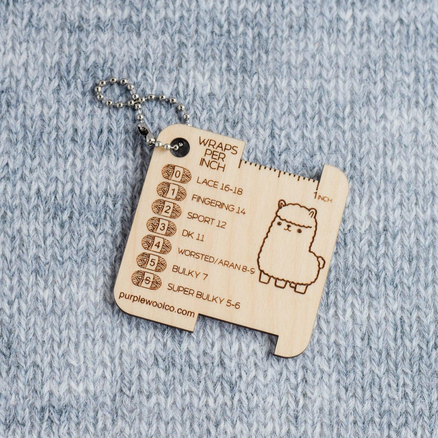 Wraps Per Inch Mini Tool Square - Alpaca