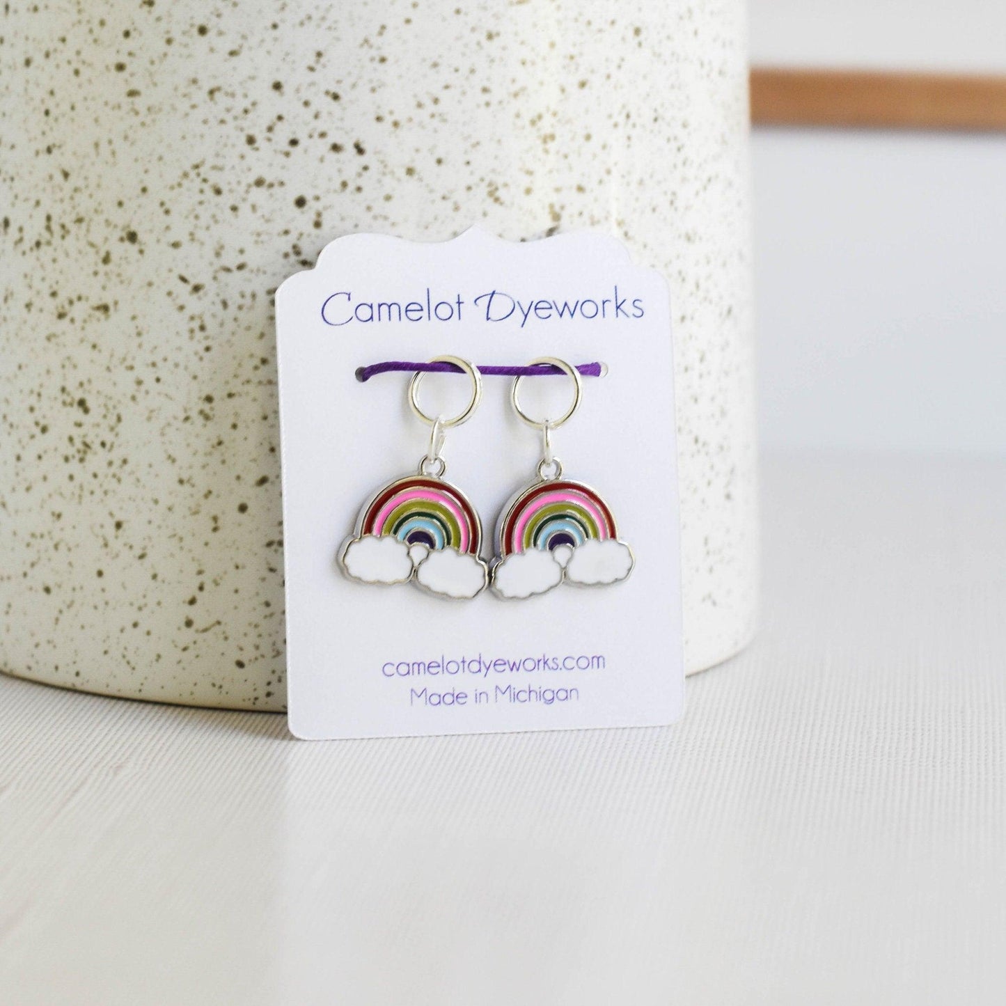 Set of 2 Rainbow Metal Stitch Markers