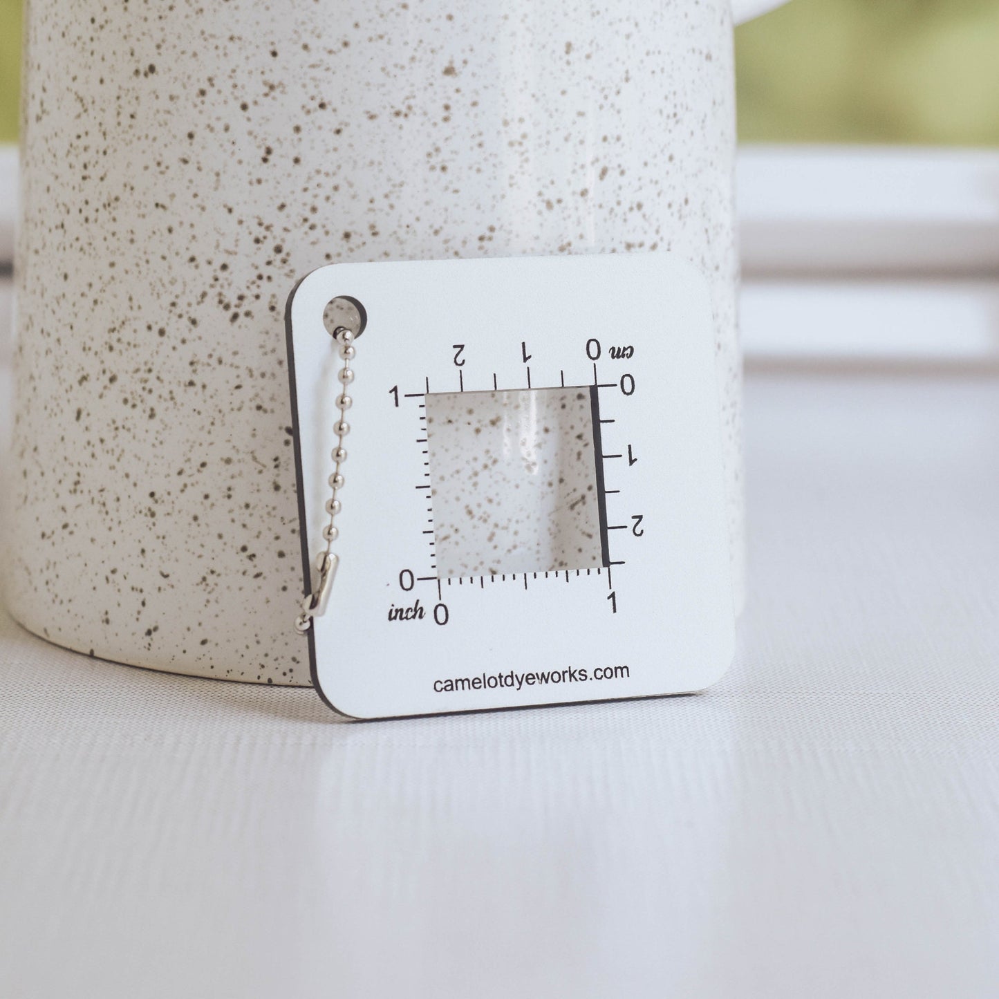 Laser Engraved Acrylic Knitting Swatch Gauge - White