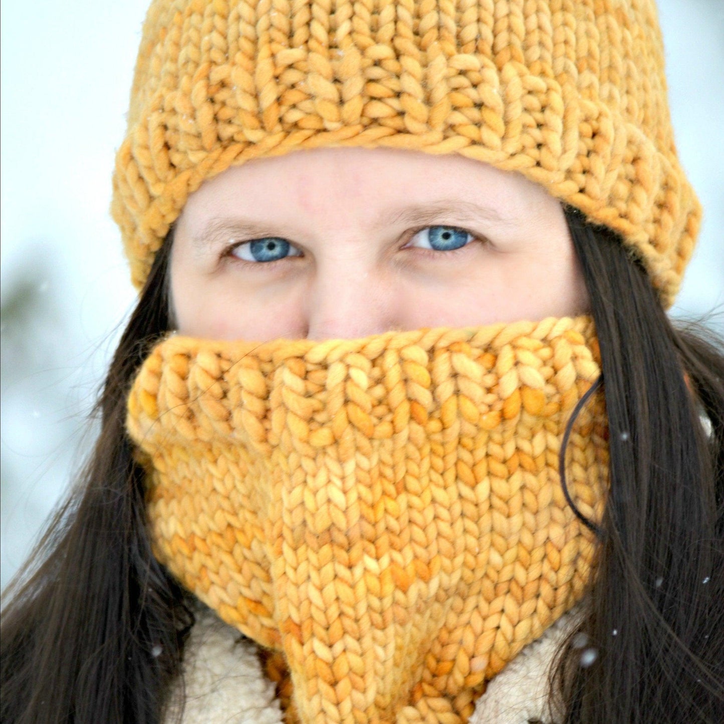 PLAIN JANE Hat and Cowl Combo - PDF Knitting Pattern