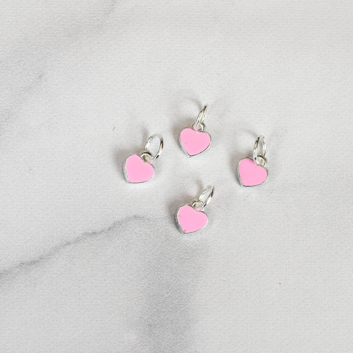 Set of 4 Tiny Stitch Markers - Hearts