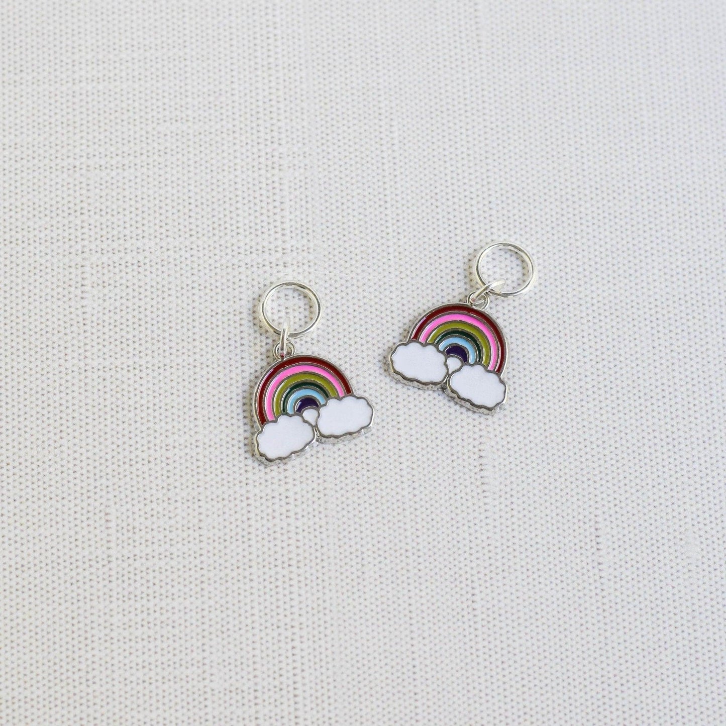 Set of 2 Rainbow Metal Stitch Markers