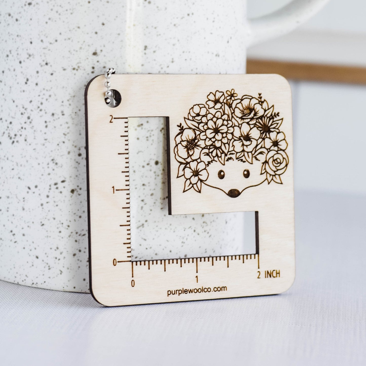 Knitting 2-inch Swatch Gauge - Hedgehog