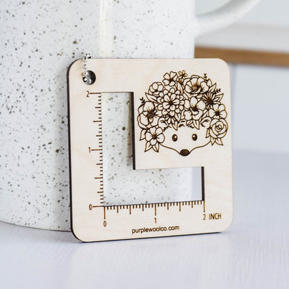 Knitting 2-inch Swatch Gauge - Hedgehog