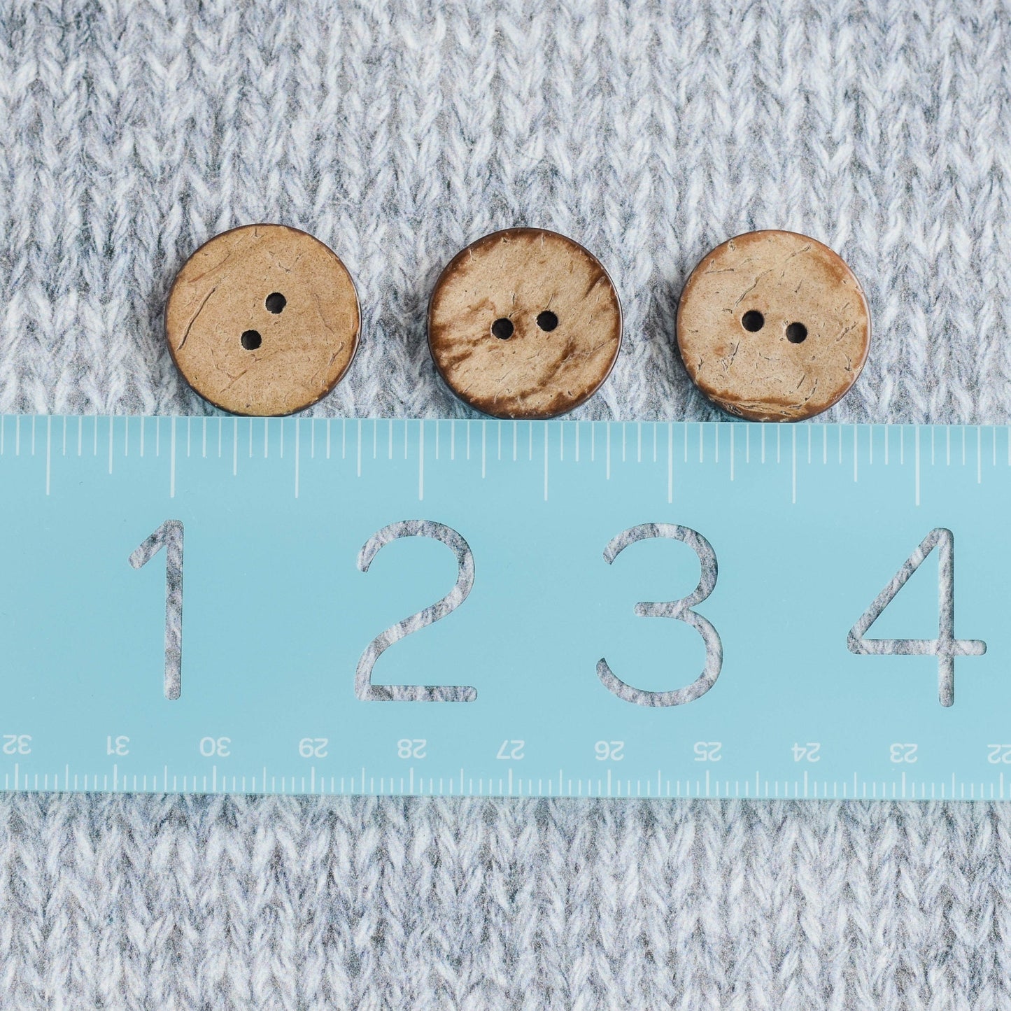 2 Holes Coconut Shell Buttons - 10mm, 15mm, 20mm, 25mm