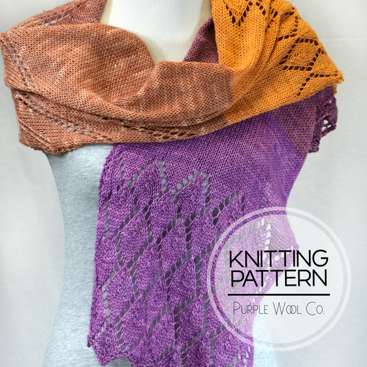 ANDROMEDA Lace Scarf - PDF Knitting Pattern