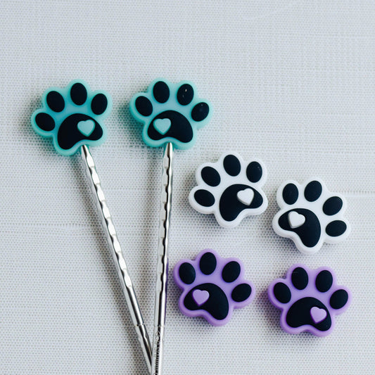 Dog Paw Silicone Stitch Stoppers - Set of 2