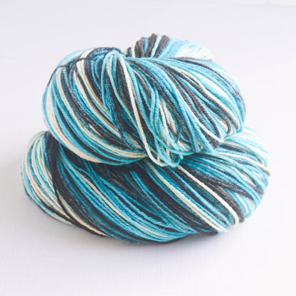 Handspun Merino Silk 3 ply Sport weight, 625 yards - Midnight Express