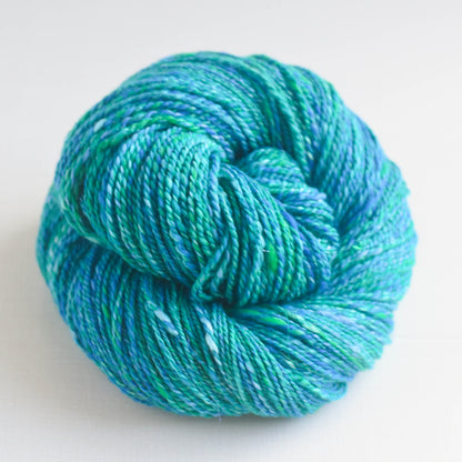 Handspun Merino, Silk Blend 2 ply Sport weight, 316 yards - Under the Sea