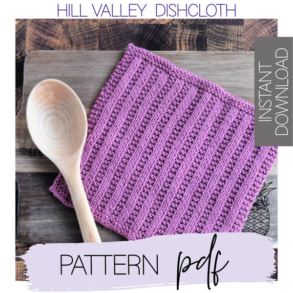 HILL VALLEY Dishcloth - PDF Knitting Pattern