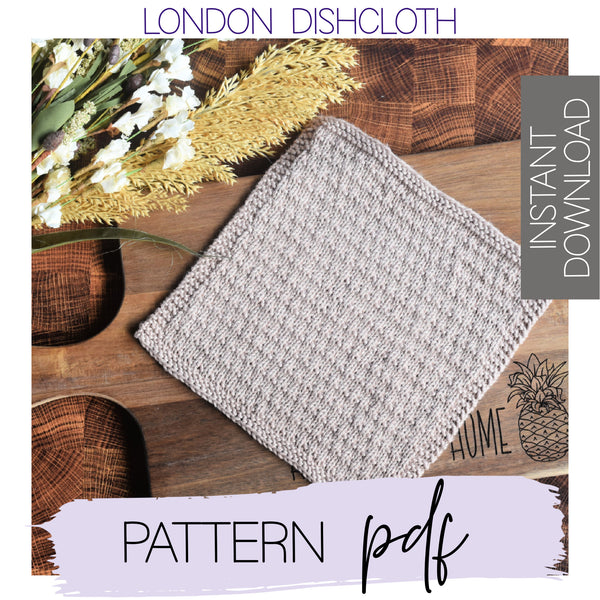 LONDON Dishcloth - PDF Knitting Pattern