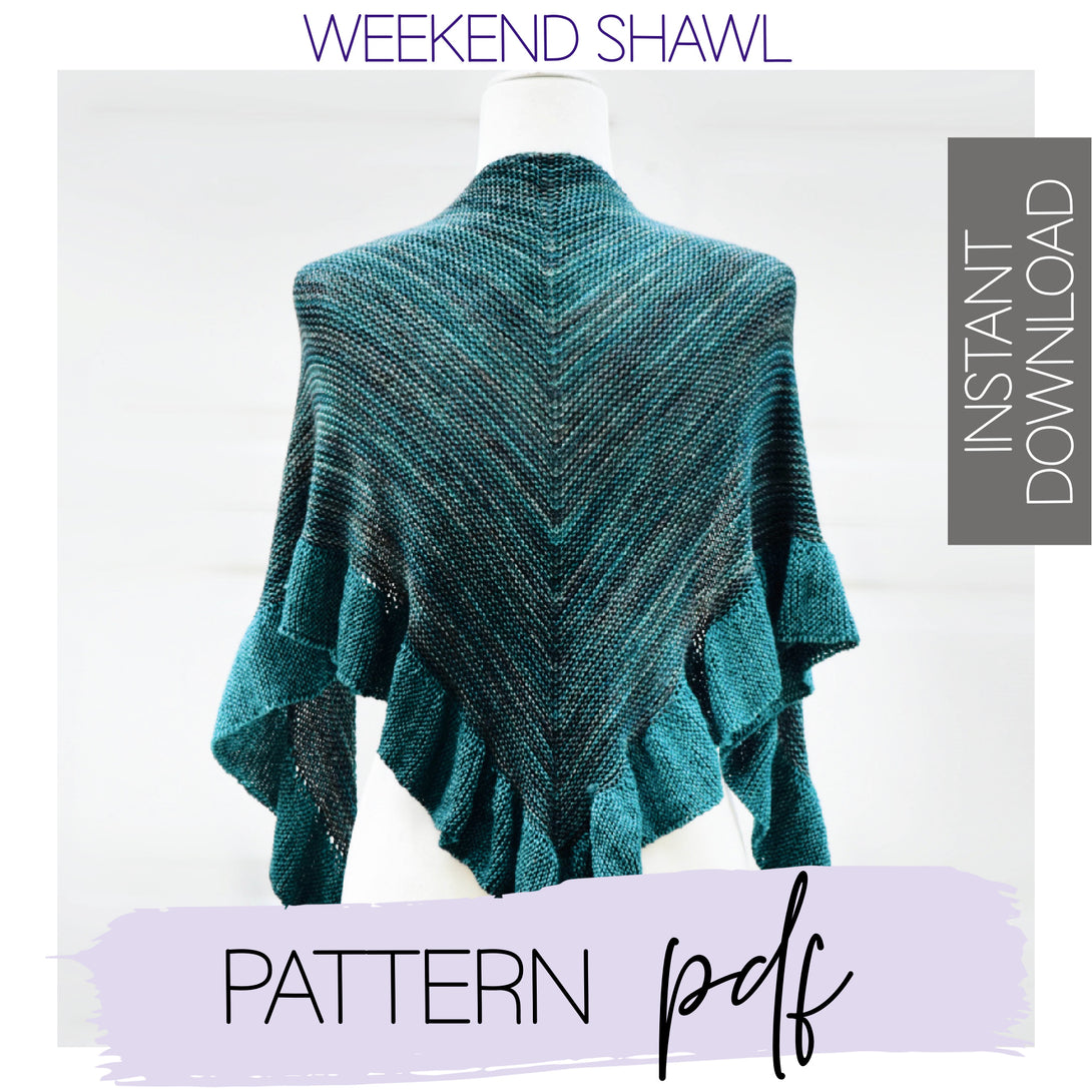 WEEKEND Shawl - PDF Knitting Pattern – Purple Wool Co.