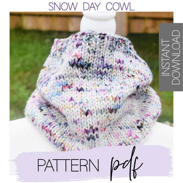 SNOW DAY Cowl - PDF Knitting Pattern