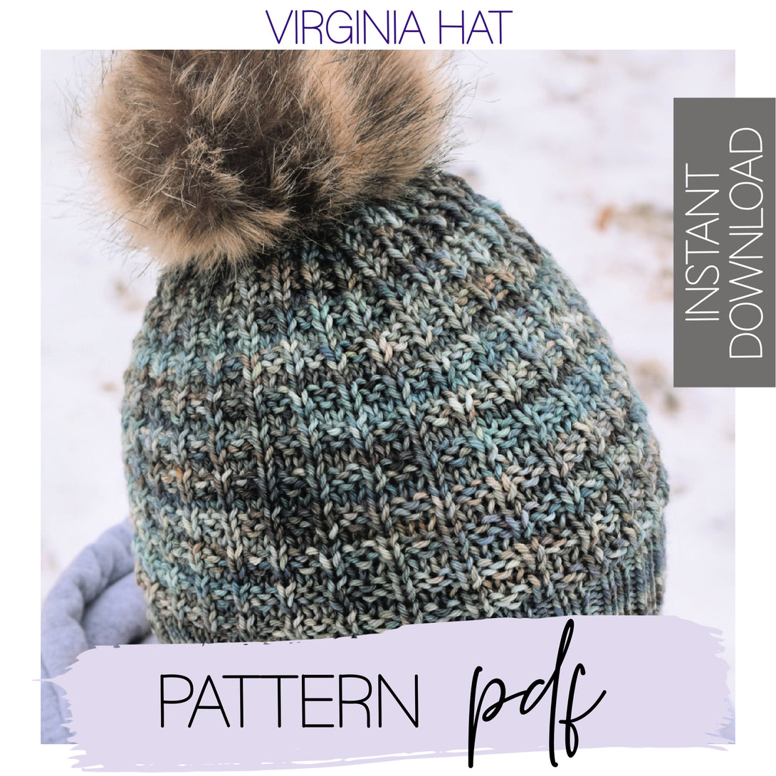 VIRGINIA Hat - PDF Knitting Pattern – Purple Wool Co.