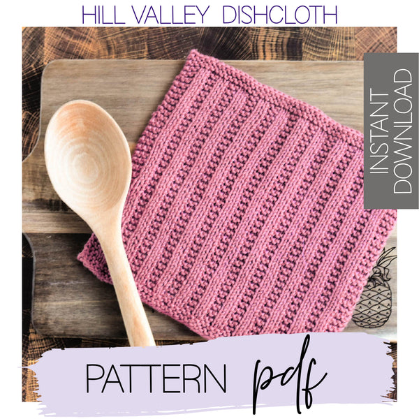 HILL VALLEY Dishcloth - PDF Knitting Pattern