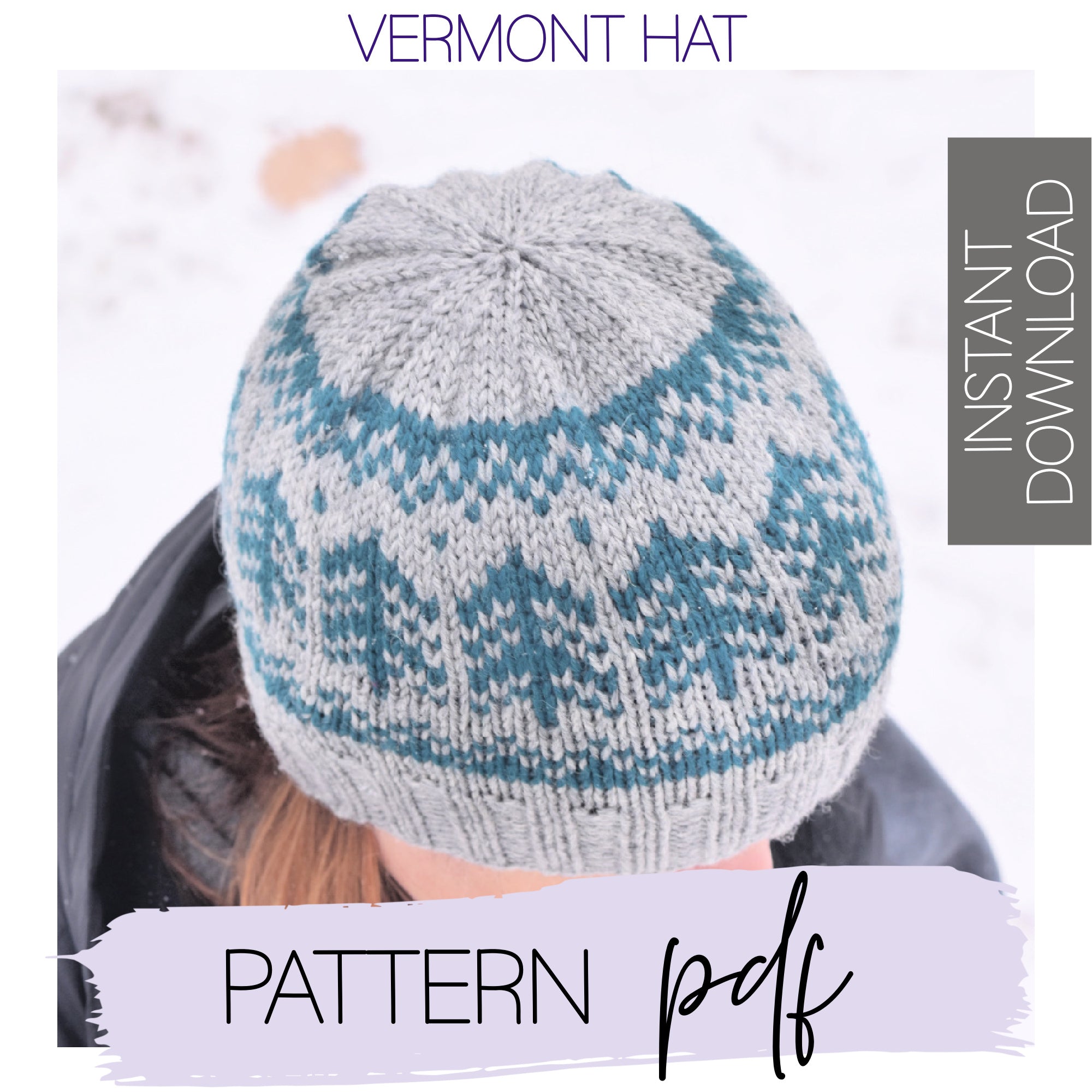 VERMONT Hat - PDF Knitting Pattern – Purple Wool Co.