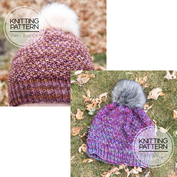 WATERLOO Hat Bundle - PDF Knitting Patterns - Includes 2 Patterns