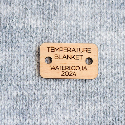 Personalized Temperature Blanket Button - Year and Place