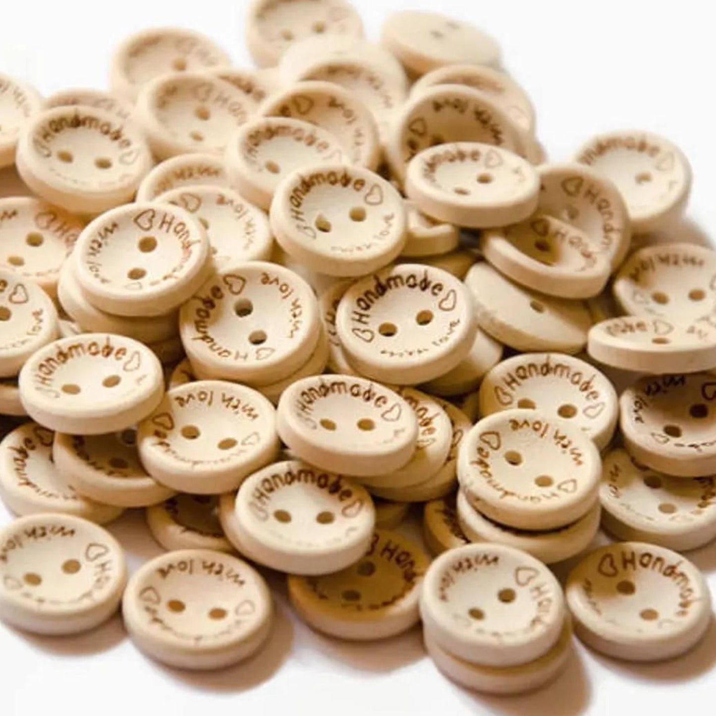 Made with Love Buttons - 15mm, 20mm, 25mm