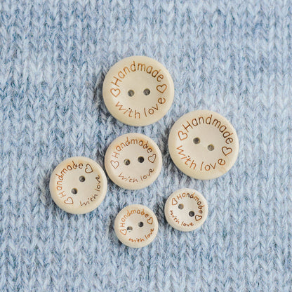 Made with Love Buttons - 15mm, 20mm, 25mm