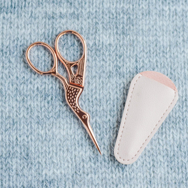 Copper Colored stork scissor, Knit Scissors, embroidery scissor, cross stitch accessory, embroidery accessory, Stainless Steel, Cover