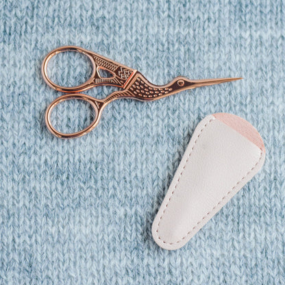 Copper Colored stork scissor, Knit Scissors, embroidery scissor, cross stitch accessory, embroidery accessory, Stainless Steel, Cover