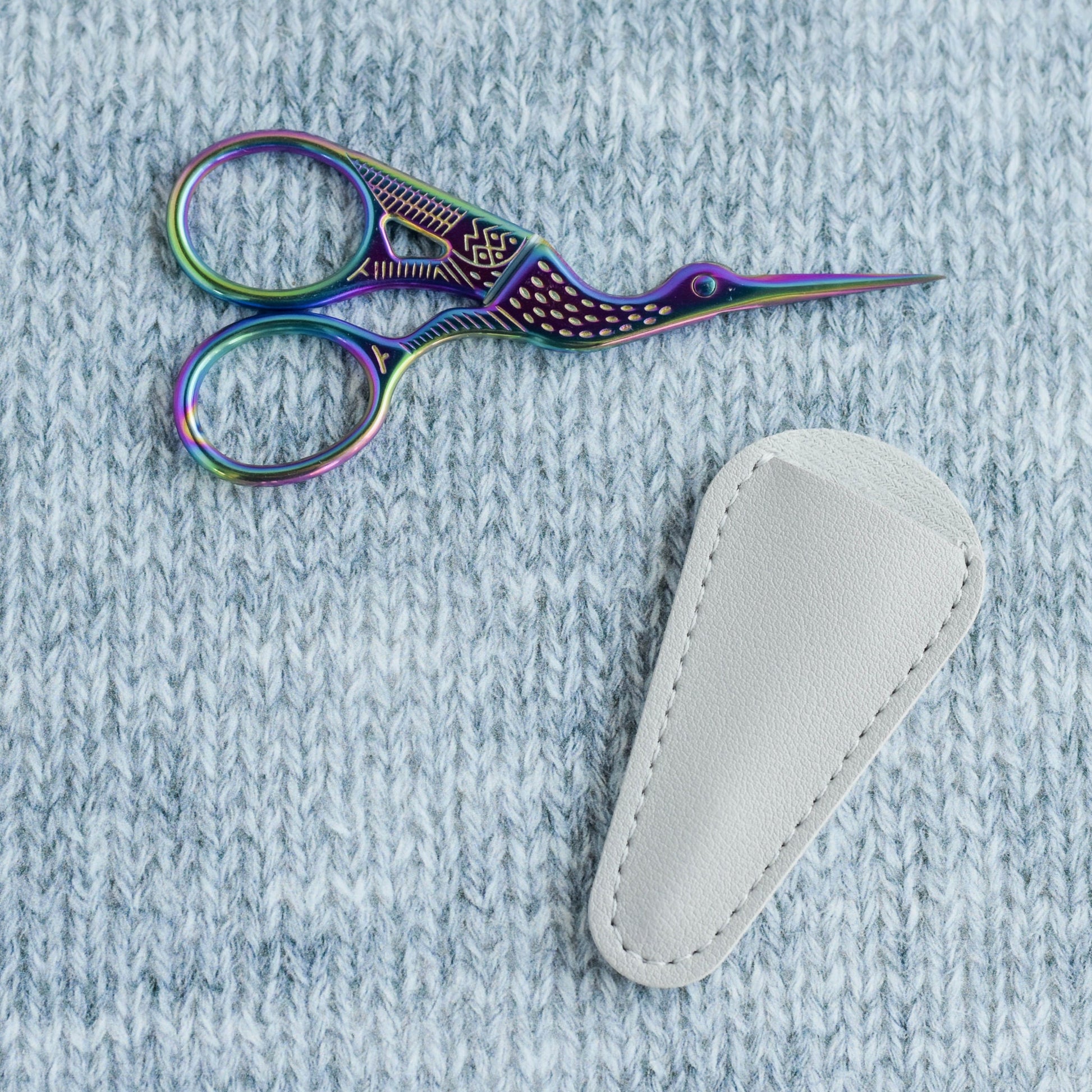 Multicolor stork scissor, Knit Scissors, embroidery scissor, cross stitch accessory, embroidery accessory, Stainless Steel, Cover