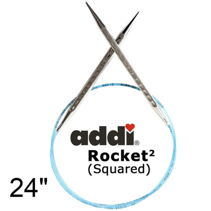 24" Addi Rocket SQUARED fixed circular needles