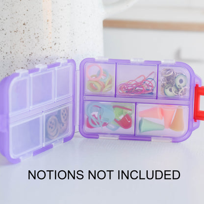 Notions Travel Storage Case - Organization on the go, Knitting Storage, Stitch Marker Case, Notions Storage, Storage Container