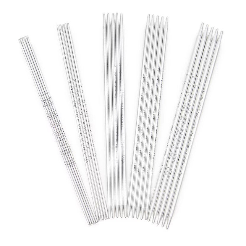 8 inch (20 cm) addi Aluminum Double Point Needles