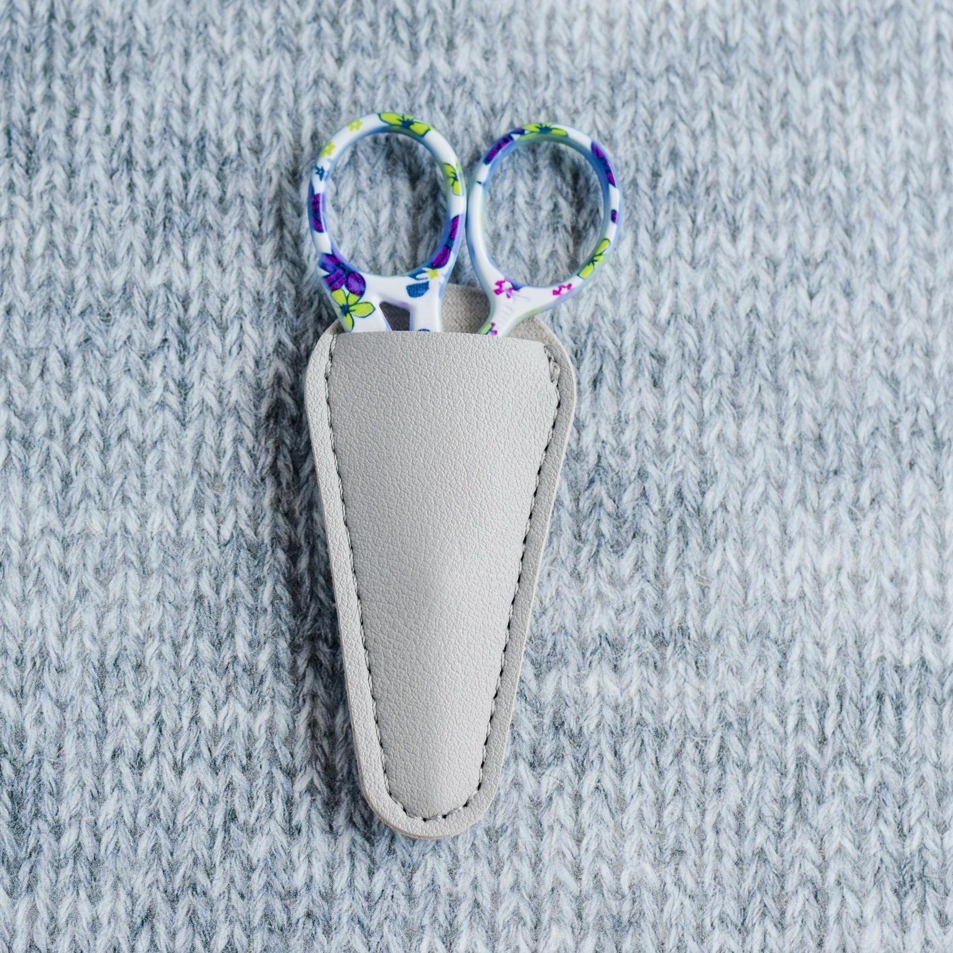 Blur Purple Green Floral stork scissor, Knit Scissors, embroidery scissor, cross stitch, embroidery accessory, Stainless Steel, Cover