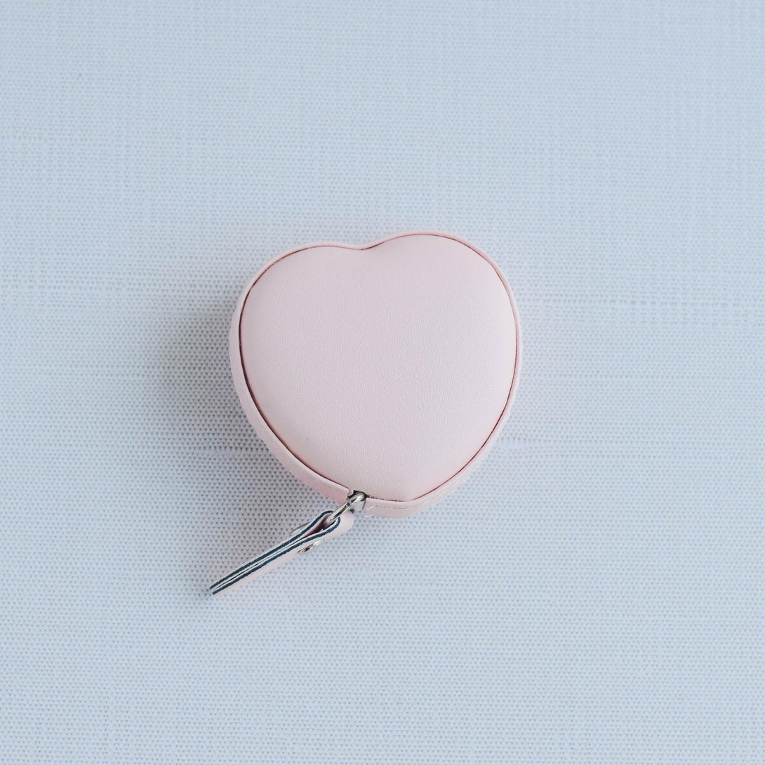 Heart Shaped Faux Leather Measuring Tape, Measuring Tape with Faux Leather Cover, Portable Measuring Tape, Sewing, Knitting, Crochet