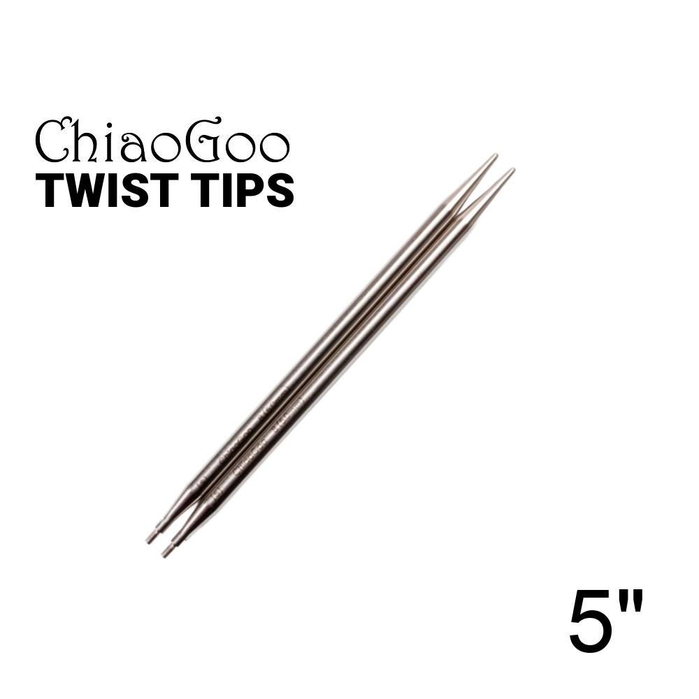 5 Inch (13 cm) ChiaoGoo TWIST Interchangeable Needle Tips - Mini, Small, Large