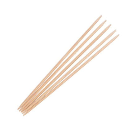 6 inch (15 cm) Chiaogoo Bamboo Natural double point knitting needles - Available Size 0-13