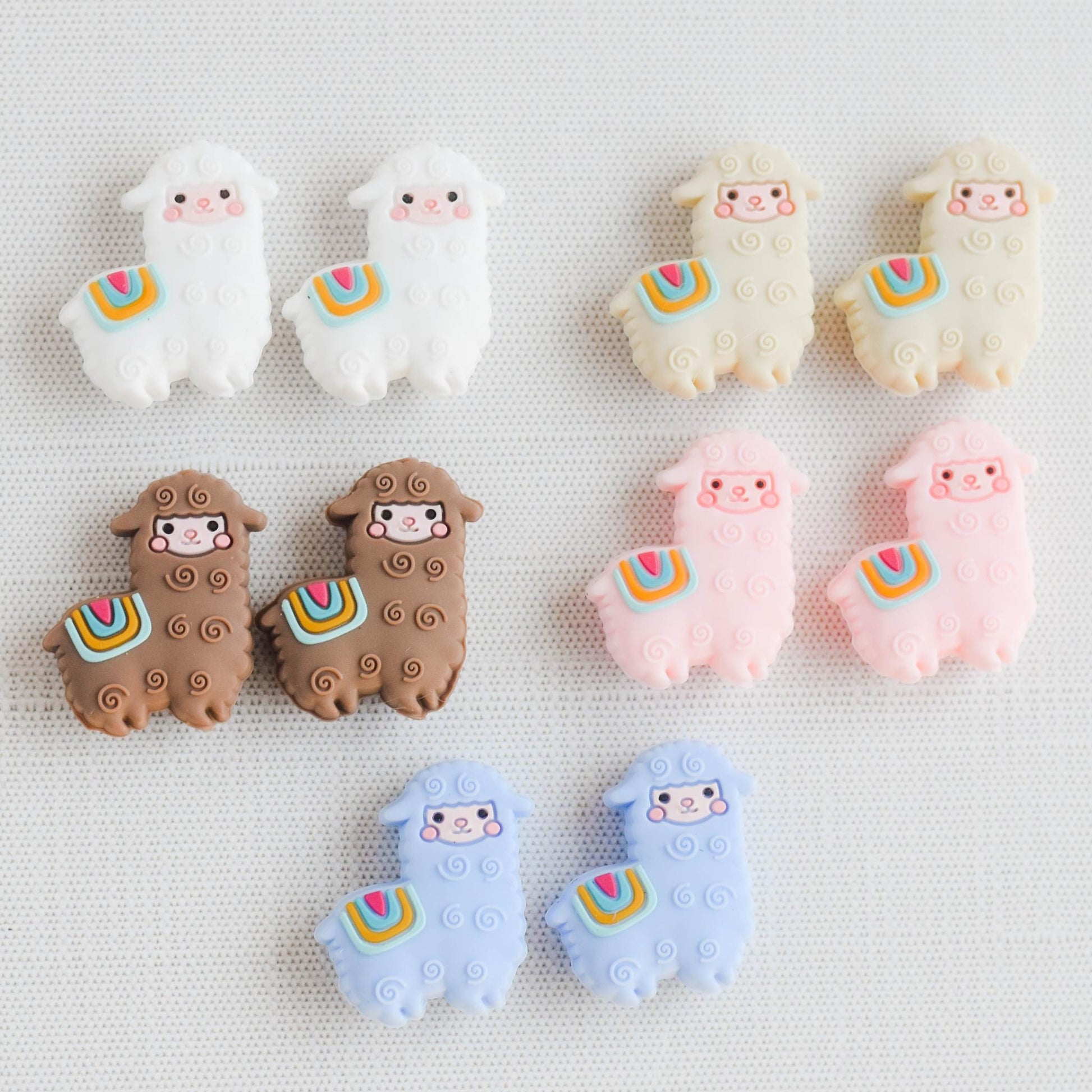 Llama Silicone Stitch Stoppers - Set of 2 - Knitting Needle Point Protectors, Stitch Holders, Needle Stoppers