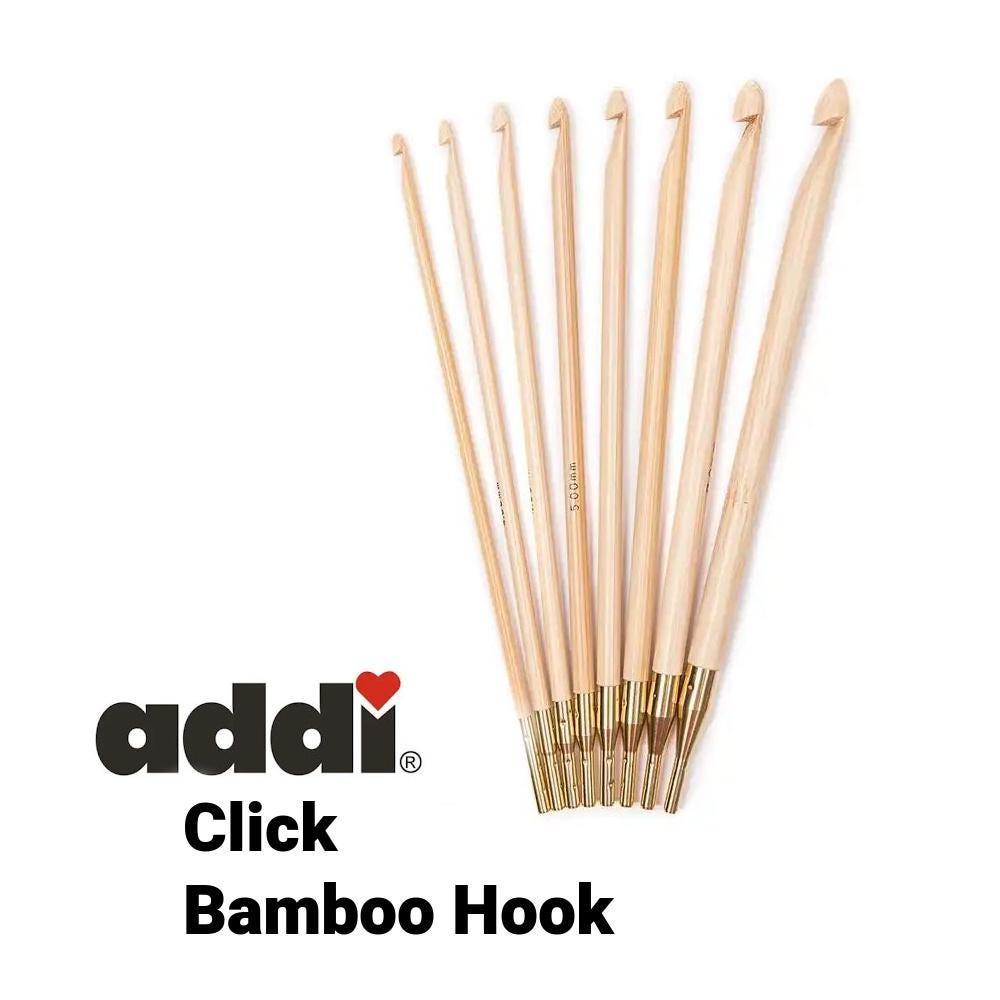 addi Click Bamboo Crochet Hook Tips, Interchangeable Tips, Tunisian Hook