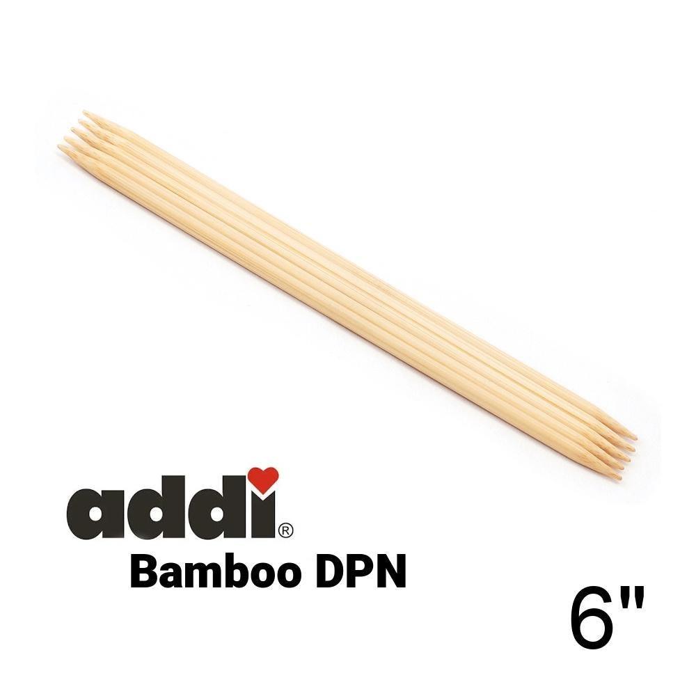 6 inch (15 cm) addi Bamboo Double Point Needles