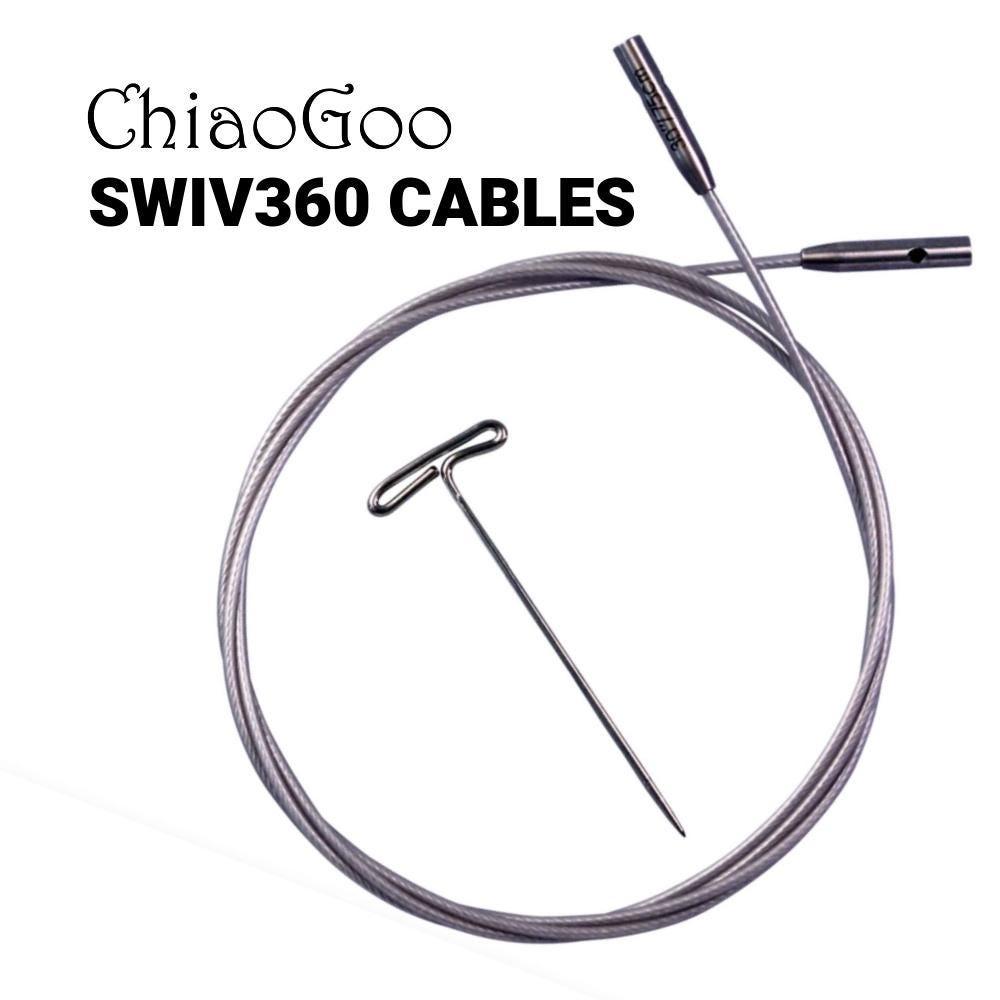 ChiaoGoo SWIVEL (SWIV360™) Knitting Cables, Interchangeable Cables - Small, Large