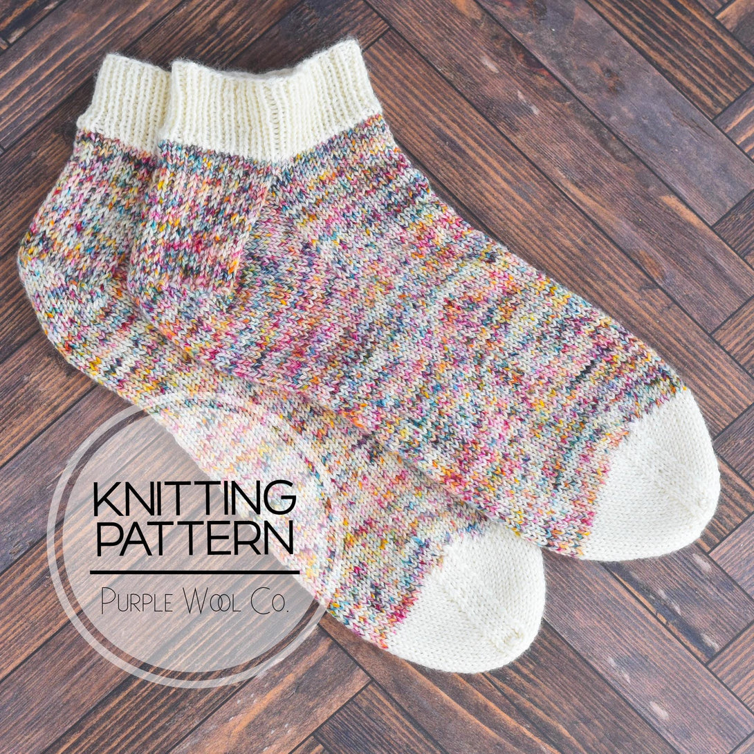 PENNY ANKLE Socks Knitting Pattern | PDF Socks Knitting Pattern | Fingering weight yarn | Double Point Socks | Knitting Pattern