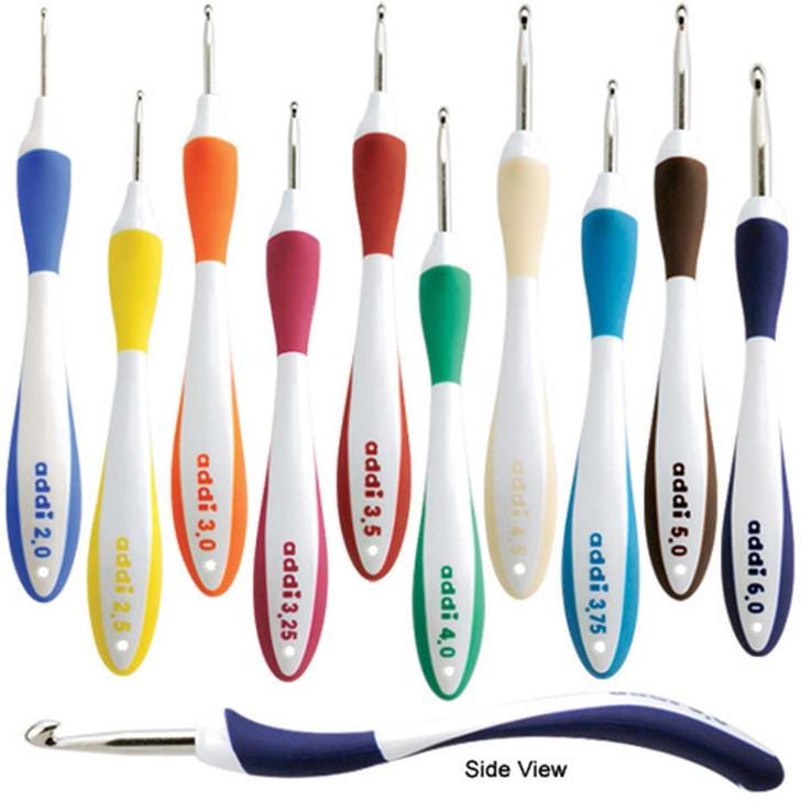 addi Swing Crochet Hook, addiSwing ergonomic Hooks, Sizes 2mm - 8mm