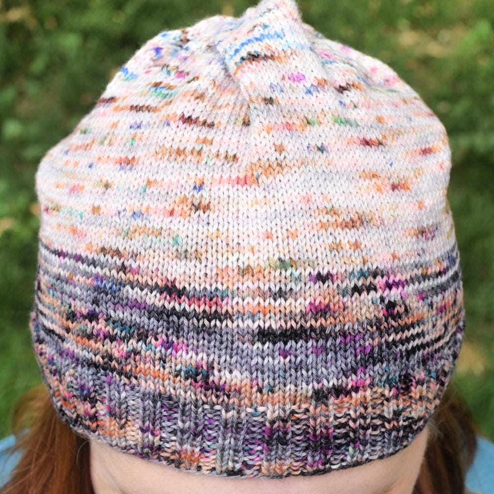 The FRISKY FADE Hat Knitting Pattern | PDF Hat Knitting Pattern | Fingering weight yarn | Knit Hat Pattern | Hand Knit | Knitting Pattern