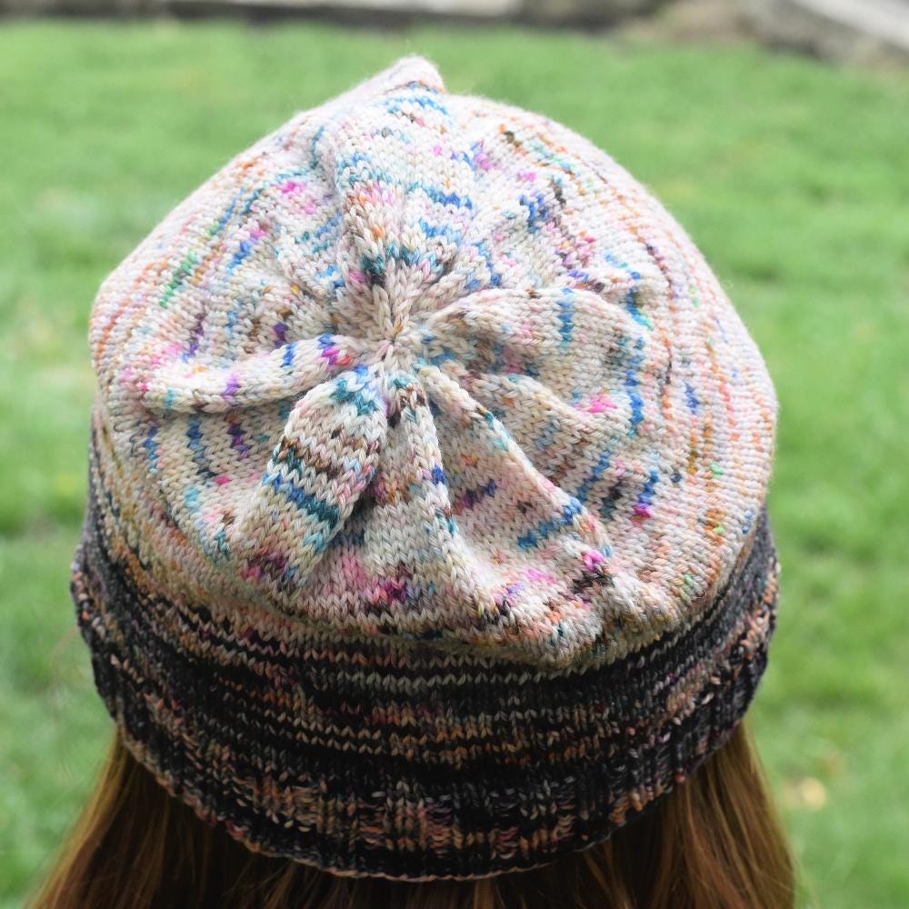 The FRISKY FADE Hat Knitting Pattern | PDF Hat Knitting Pattern | Fingering weight yarn | Knit Hat Pattern | Hand Knit | Knitting Pattern
