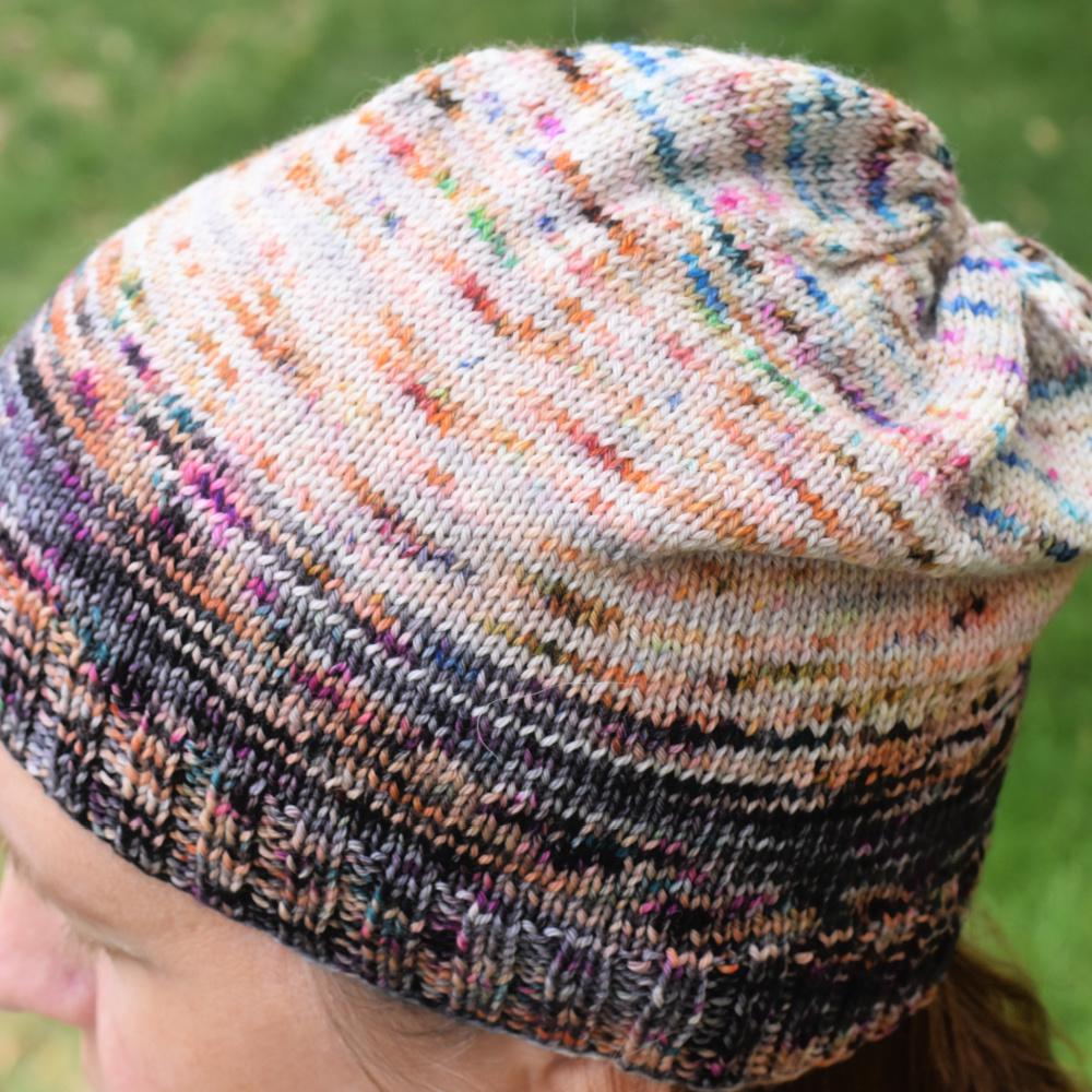 The FRISKY FADE Hat Knitting Pattern | PDF Hat Knitting Pattern | Fingering weight yarn | Knit Hat Pattern | Hand Knit | Knitting Pattern