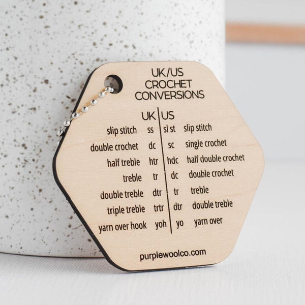 Crochet Conversions Tool, UK to US Crochet Conversions Chart Yarn Gauge, Pattern Helper