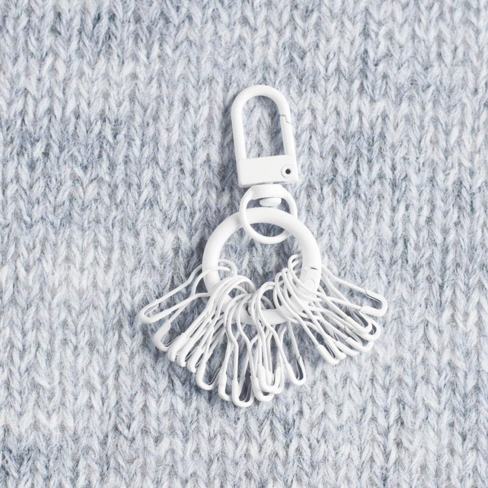 Stitch Marker Holder + 20 Bulb Pin Markers, Progress Keepers for Knitting / Crochet - Locking Stitch Markers