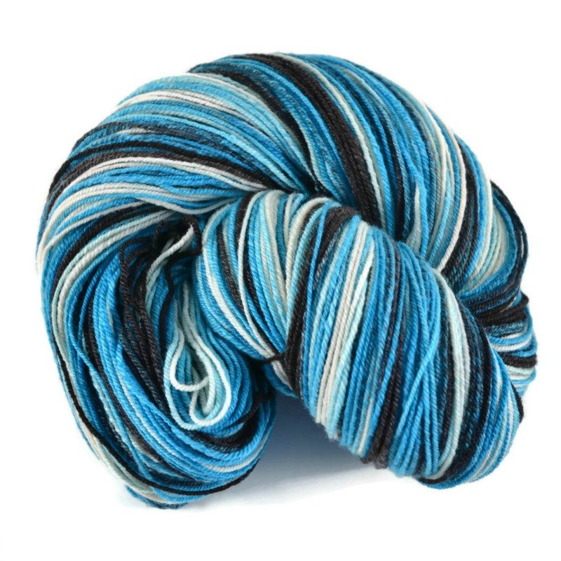 Handspun Merino Silk 3 ply Sport weight, 625 yards - Midnight Express