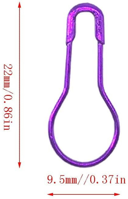 Metallic Purple Bulb Safety Pin Stitch Markers