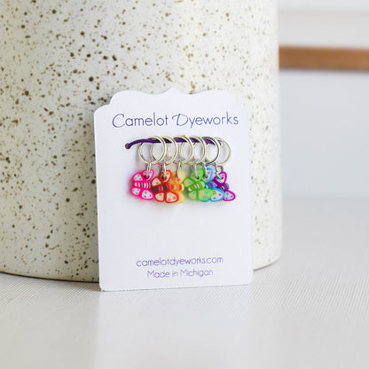 Set of 6 Rainbow Butterfly Stitch Markers