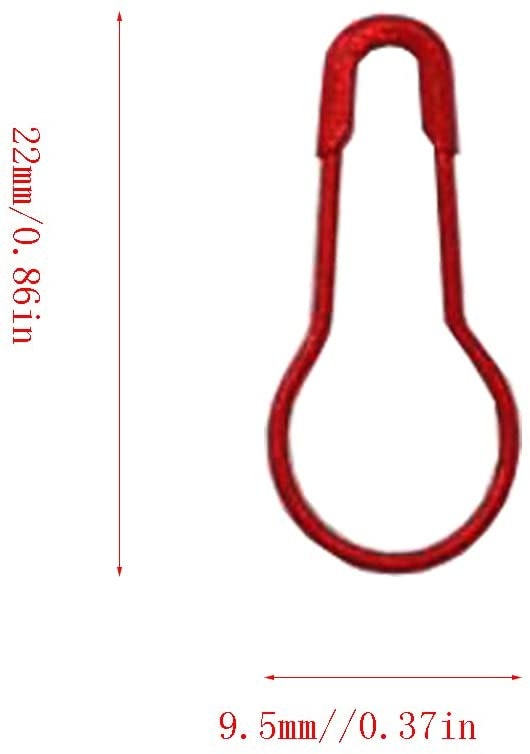 Red Bulb Safety Pin Stitch Markers