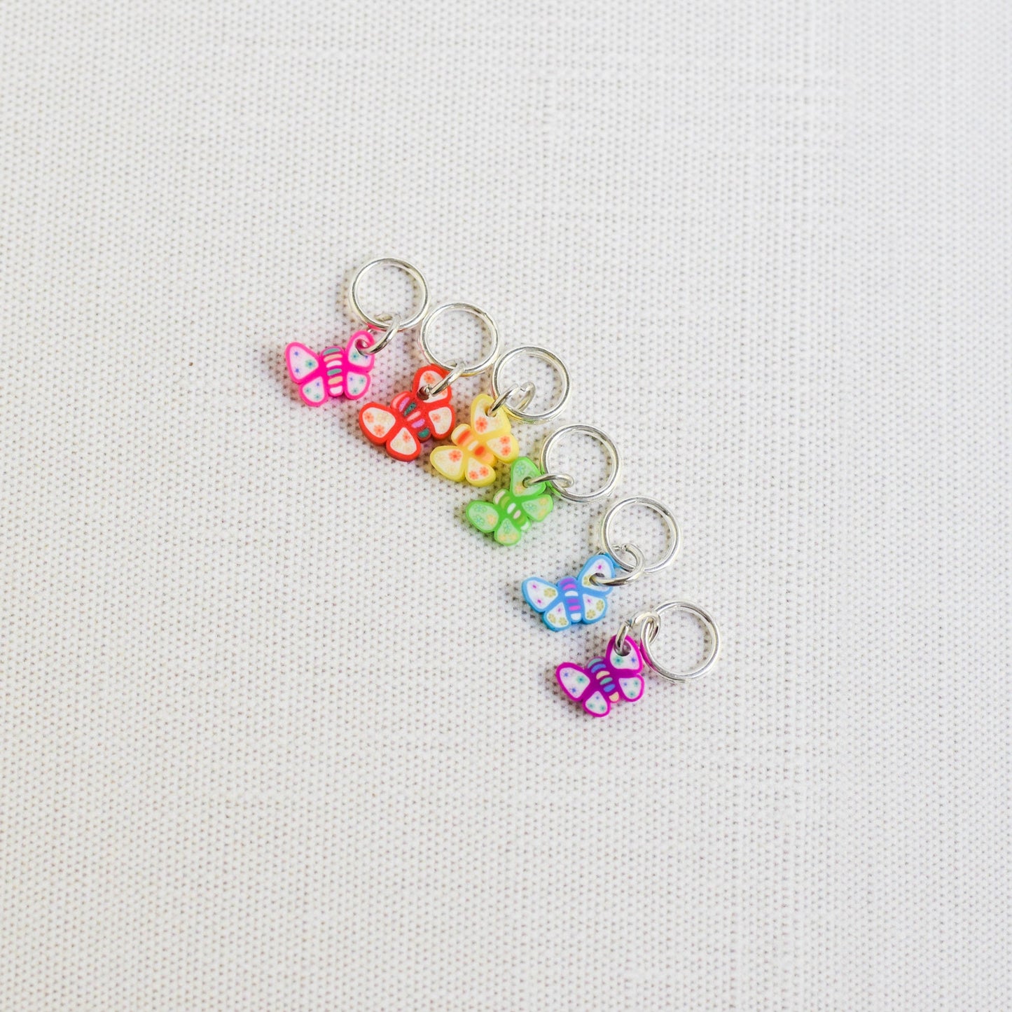 Set of 6 Rainbow Butterfly Stitch Markers